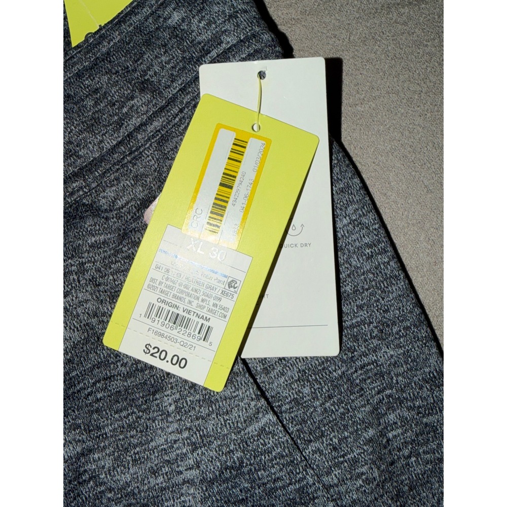 All in Motion Men's Gray Heather Jogger Pants Casual Comfort, Size XL‎ 30, NWT - Picture 6 of 6